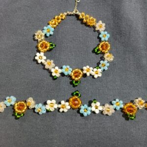 Tobillera floral